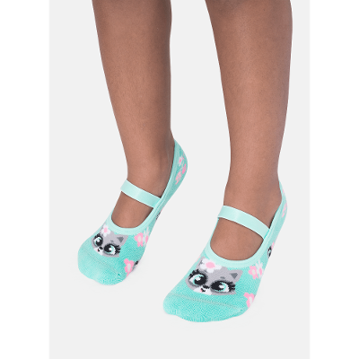 Meia Sapatilha Kids Antiderrapante Guaxinins