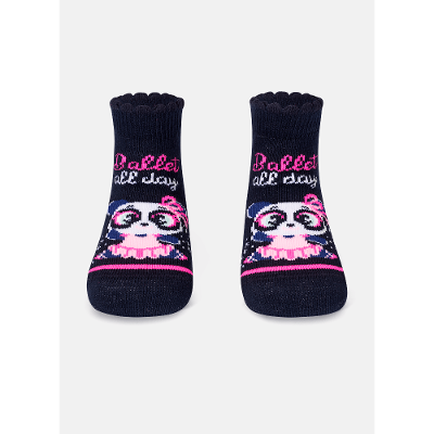 Meia Cano Médio Bebê Menina Panda Bailarina