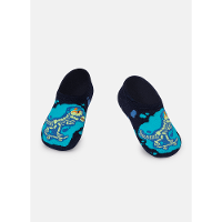 Meia Sapatinho Antiderrapante Bebê Menino Dinossauro Fósseis - 1