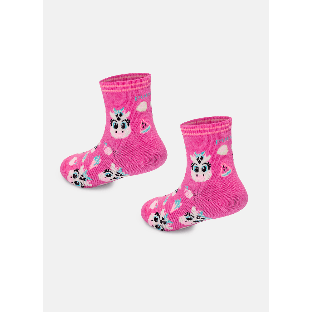 Meia Soquete Cano Médio Bebê Menina Vaca - 2