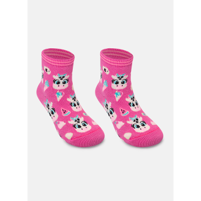 Meia Soquete Cano Médio Bebê Menina Vaca