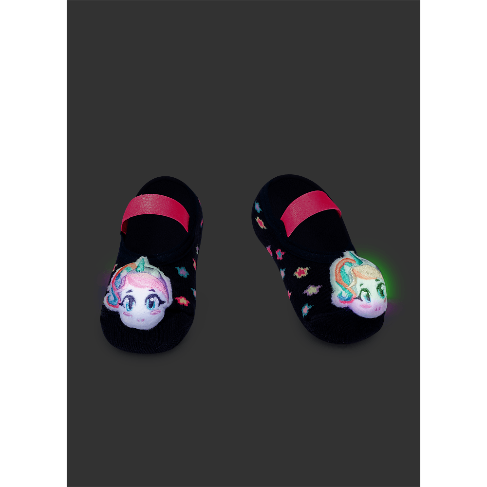 Meia Sapatilha com Aplique Bebê Menina Antiderrapante Unicórnio Kawaii - 3