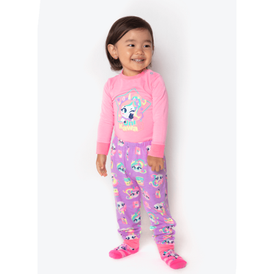 Body Pijama Manga Longa Viscolycra Bebê Menina Unicórnio Kawaii