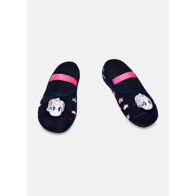 Meia Sapatilha Menina Antiderrapante Unicórnio Kawaii