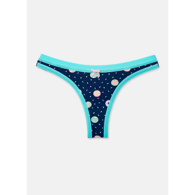 Calcinha Fio Microfibra Adulto Dálmata Donuts