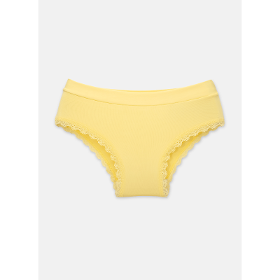 Calcinha Boneca Menina Teen Microfibra Lisa Amarela