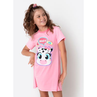 Camisola Manga Curta Menina Teen Vaca Patches