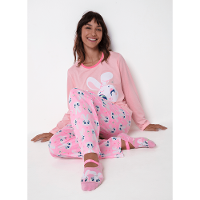 Pijama Manga Longa Feminino Coelha Romântica - 3