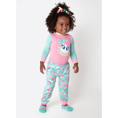 Body Pijama Manga Longa Bebê Menina Viscolycra Unicórnio Cherry