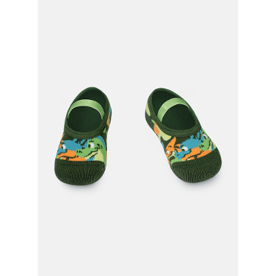 Meia Sapatilha Bebê Menino Antiderrapante Dino Trio