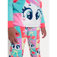 Pijama Manga Longa Soft Menina Unicórnio Cherry - 3