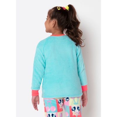 Pijama Manga Longa Soft Menina Unicórnio Cherry