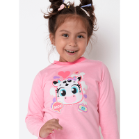 Pijama Manga Longa Algodão Menina Vaca Patches - 2