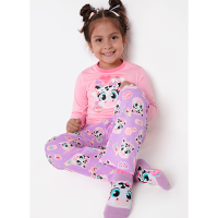 Pijama Manga Longa Algodão Menina Vaca Patches - 3