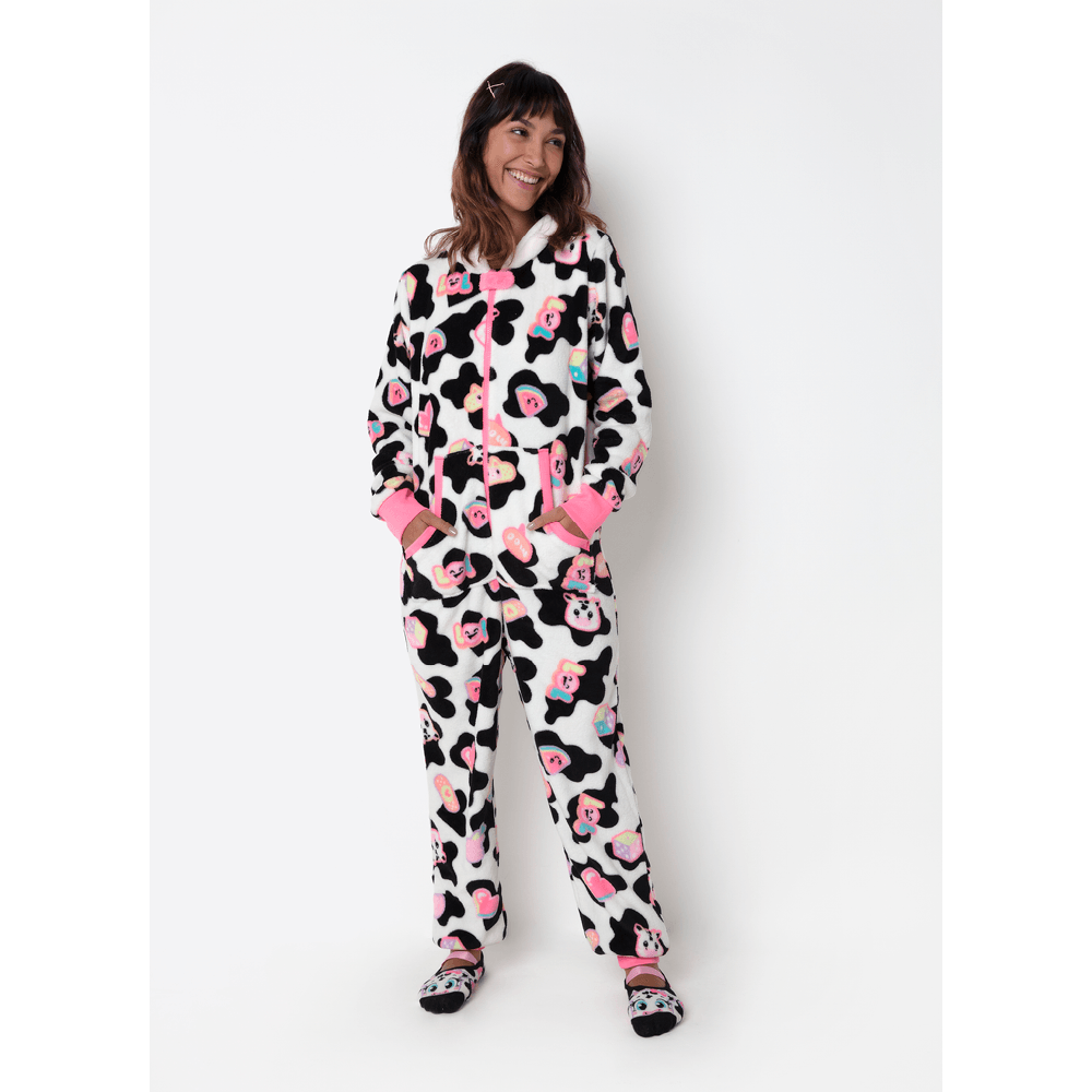 Macacão Manga Longa Soft Feminino Vaca Patches - 1