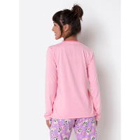 Pijama Manga Longa Algodão Feminino Vaca Patches - 5