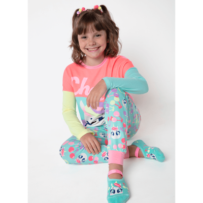 Pijama Manga Longa Viscolycra Menina Unicórnio Cherry