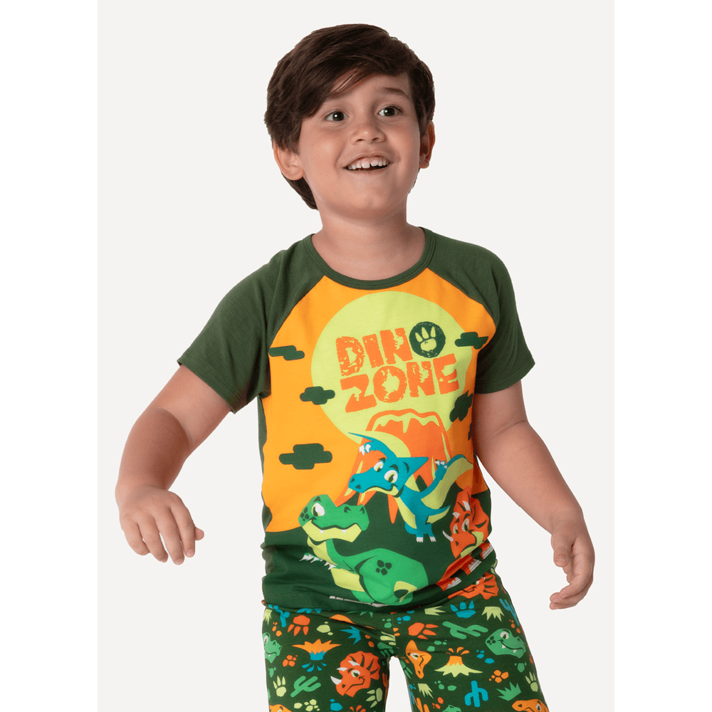 Pijama Manga Curta Viscolycra Menino Dino Trio - 2