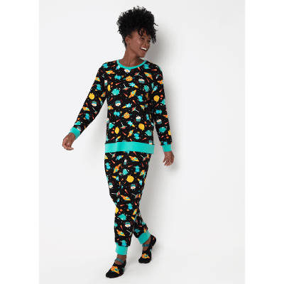 Pijama Manga Longa Ultra Visco Unissex Adulto Space Food