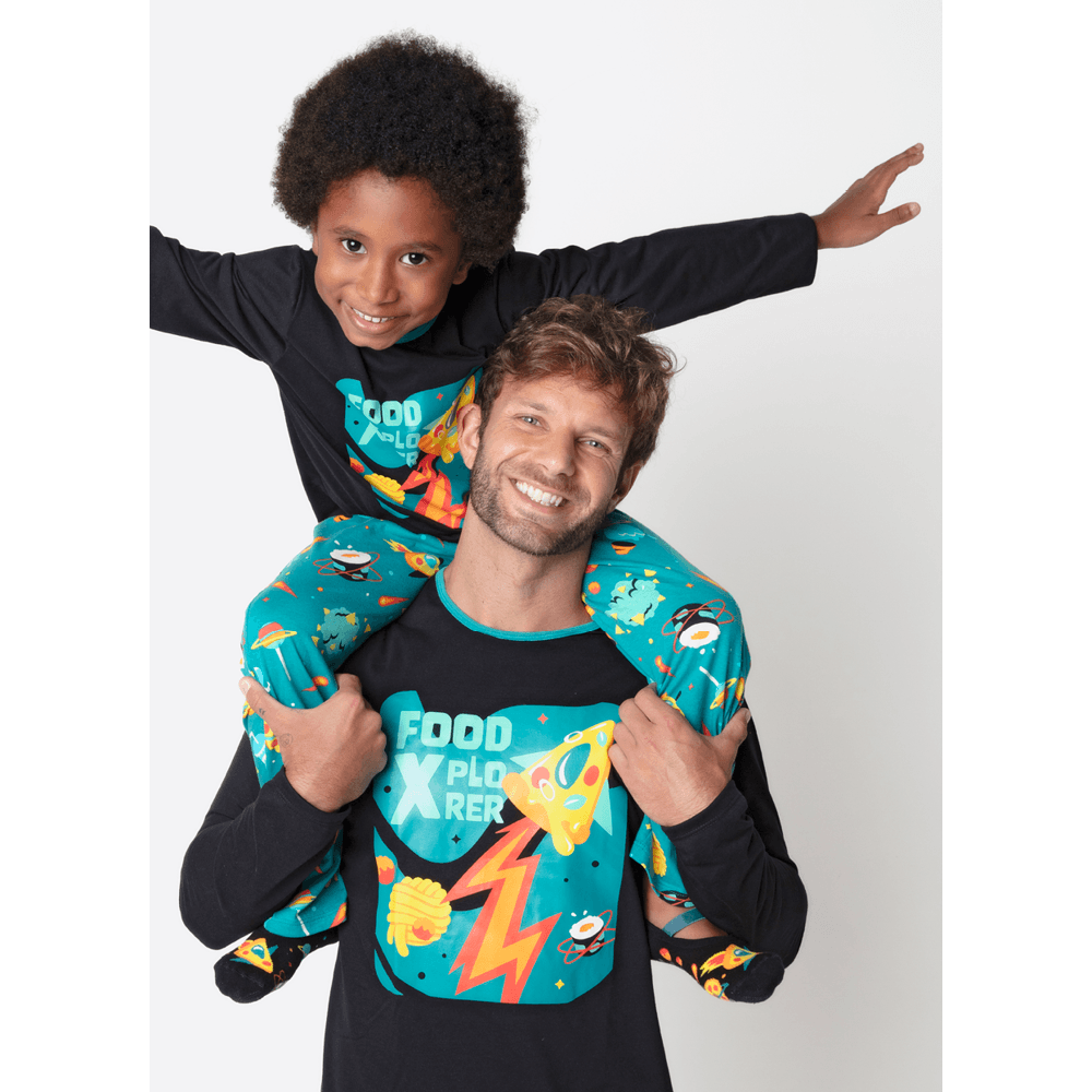 Pijama Manga Longa Algodão Menino Space Food - 4