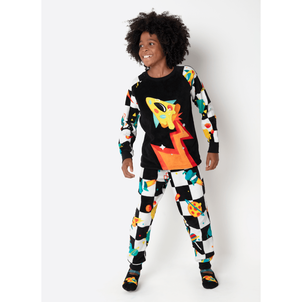 Pijama Manga Longa Soft Unissex Space Food - 2
