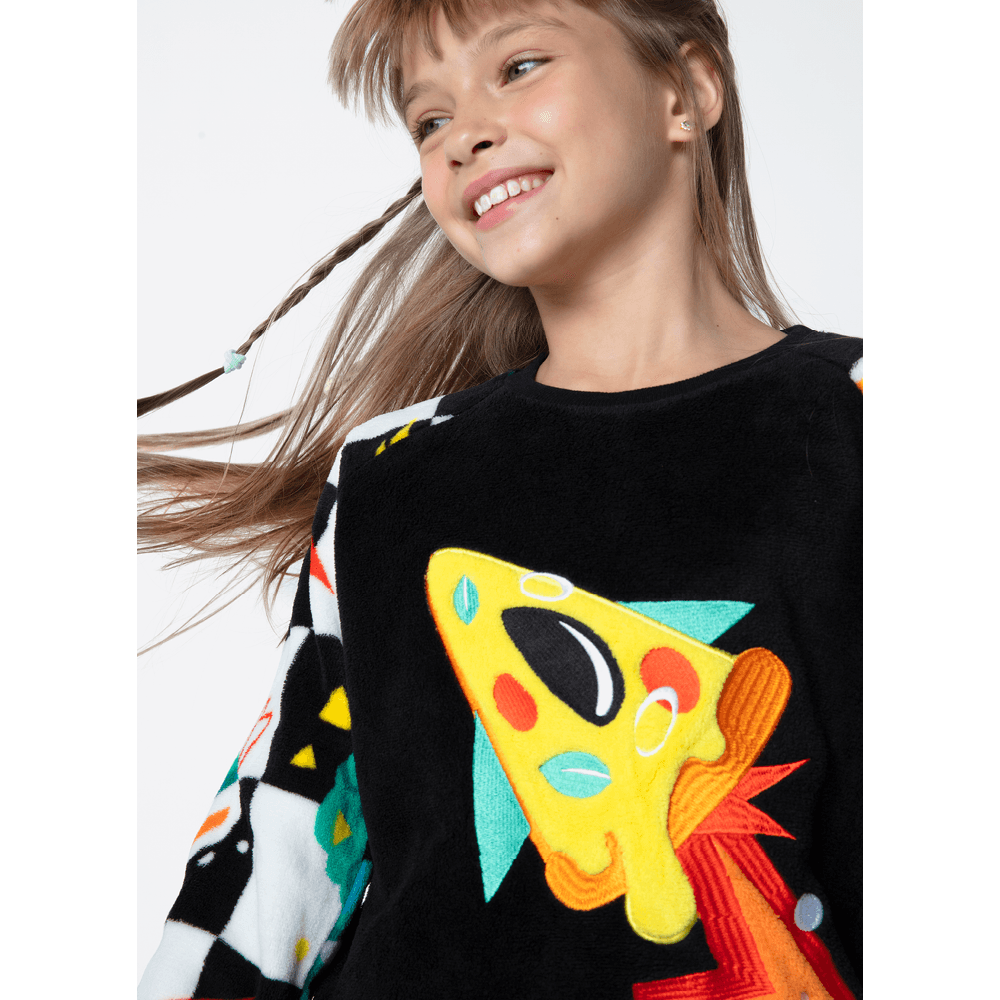 Pijama Manga Longa Soft Unissex Space Food - 4