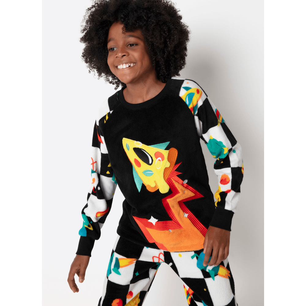 Pijama Manga Longa Soft Unissex Space Food - 6