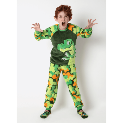 Pijama Manga Longa Soft Menino Teen Dino Trio