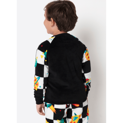 Pijama Manga Longa Soft Menino Space Food