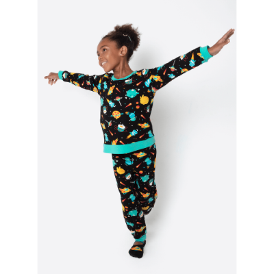 Pijama Manga Longa Ultra Visco Unissex Kids Space Food