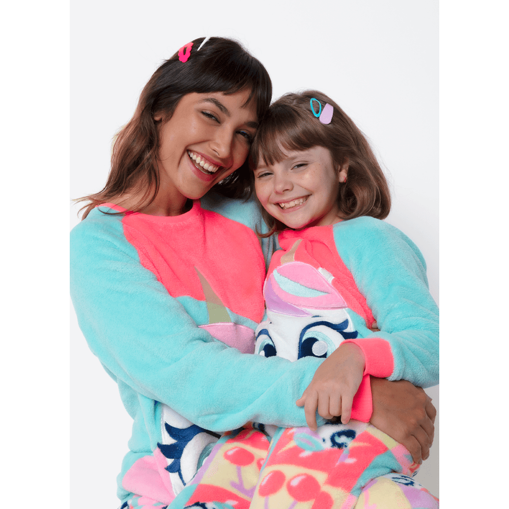 Pijama Manga Longa Soft Feminino Unicórnio Cherry - 2