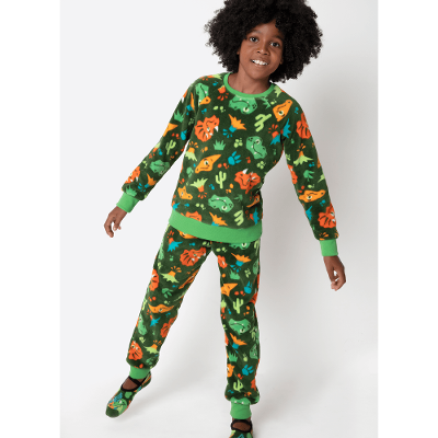Pijama Manga Longa Soft Menino Teen Dino Trio