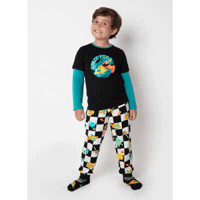 Pijama Manga Longa Viscolycra Menino Space Food