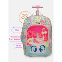 Mochila com Rodinha Grande Unicórnio Cherry - 8