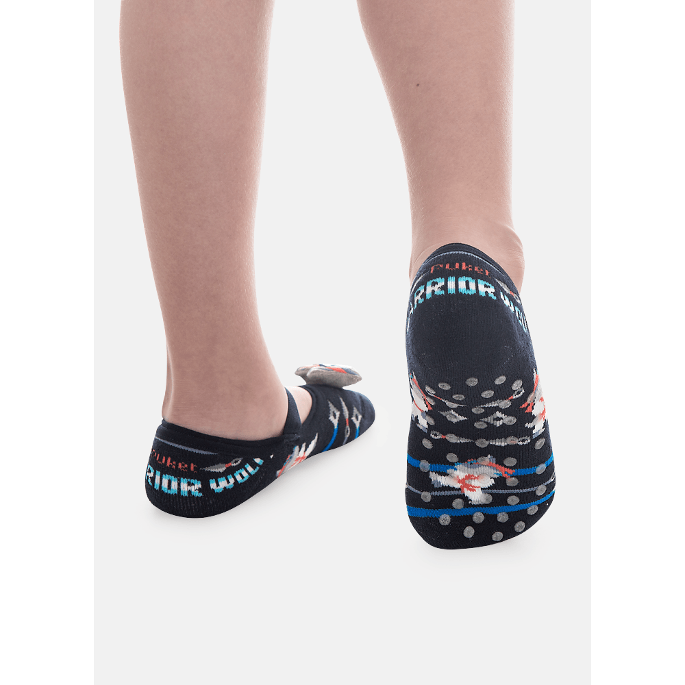 Meia Sapatilha Antiderrapante Menino com Aplique Led Lobo - 2