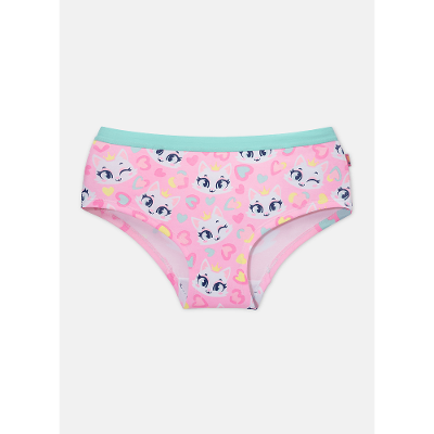 Calcinha Caleçon Feminina Algodão Gata Romântica