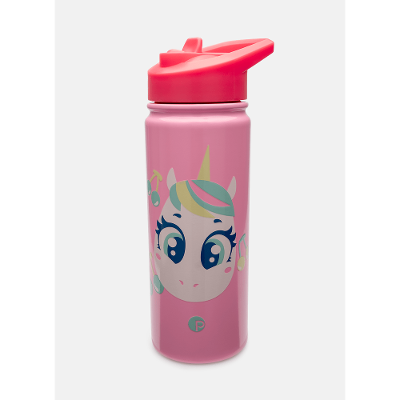 Garrafa Térmica com Canudo Unicórnio Cherry