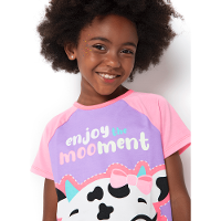 Pijama Manga Curta Viscolycra Menina Vaca Patches - 3