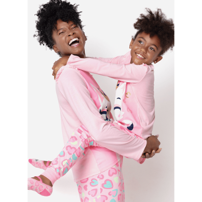 Pijama Manga Longa Viscolycra Feminino Gata Romântica