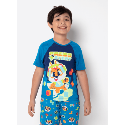 Pijama Manga Curta Viscolycra Menino Teen Rapoza Gamer