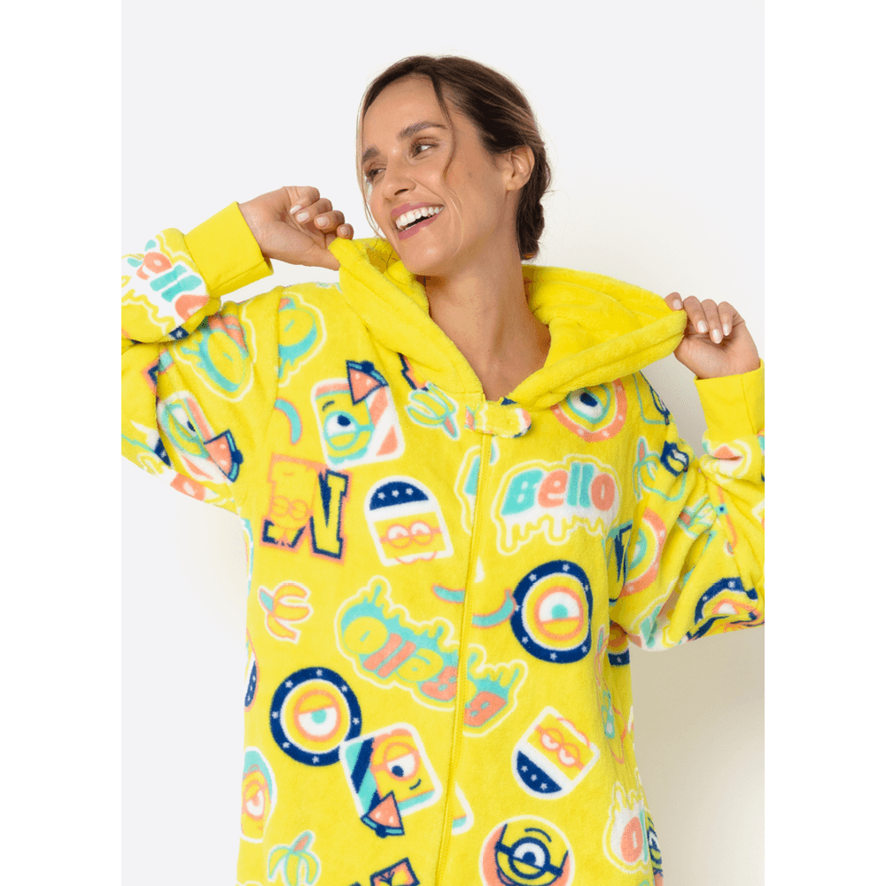 Macacão Manga Longa Soft Adulto Unissex Minions - 3