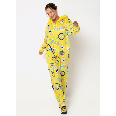 Macacão Manga Longa Soft Adulto Unissex Minions