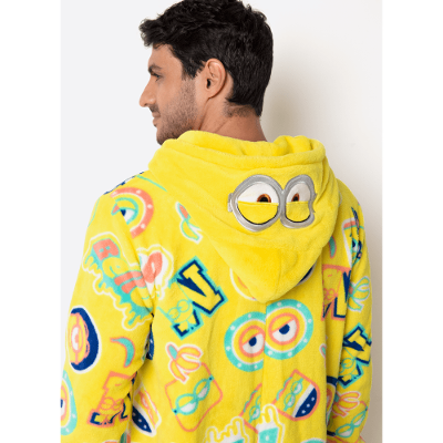 Macacão Manga Longa Soft Adulto Unissex Minions