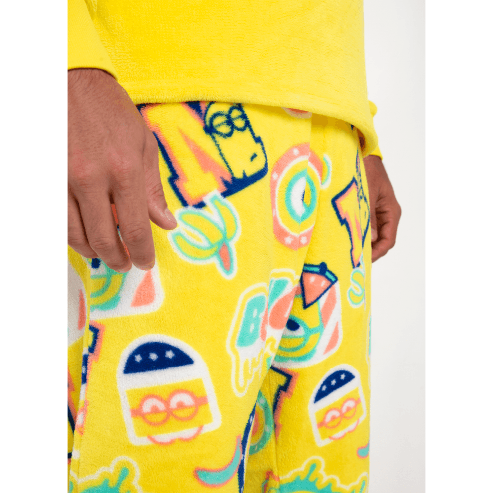 Pijama Manga Longa Soft Unissex Adulto Minions - 7
