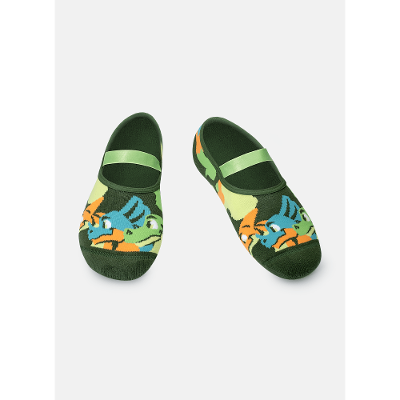 Meia Sapatilha Antiderrapante Menino Teen Dino Trio