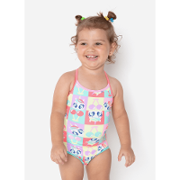 Maiô com Proteção Solar Bebê Menina Unicórnio Cherry - 3