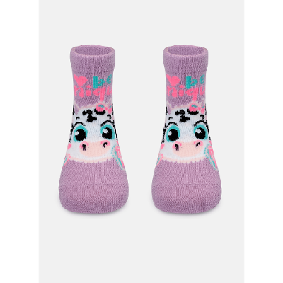 Meia Soquete Bebê Menina Vaca Patches