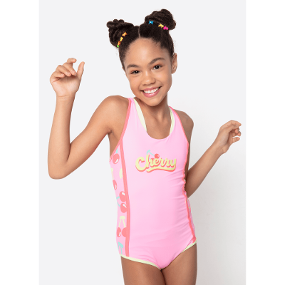 Maiô Com Proteção Solar Menina Unicórnio Cherry