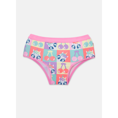 Calcinha Boneca Algodão Menina Teen Unicórnio Cherry