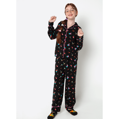 Pijama Manga Longa Viscose Menina Teen Space Food